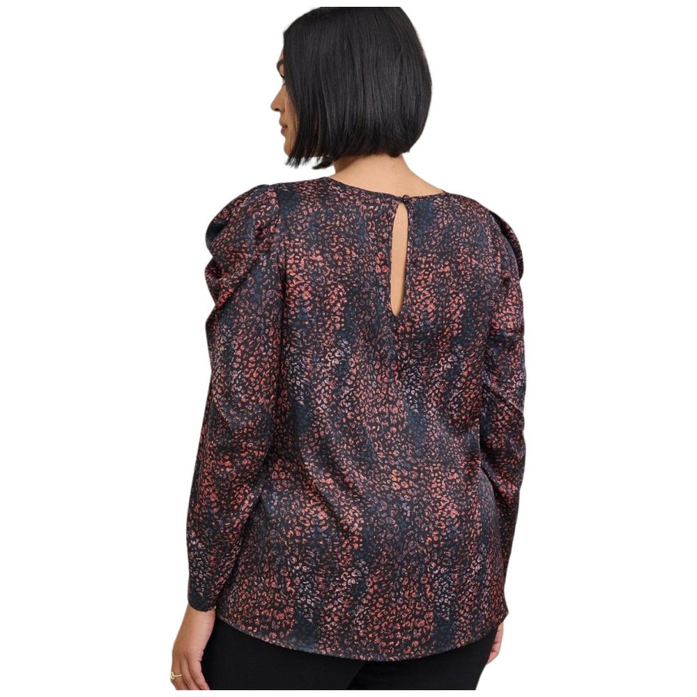 TORRID 3X - Satin Puff Long Sleeve Top Blouse NEW - Picture 3 of 4